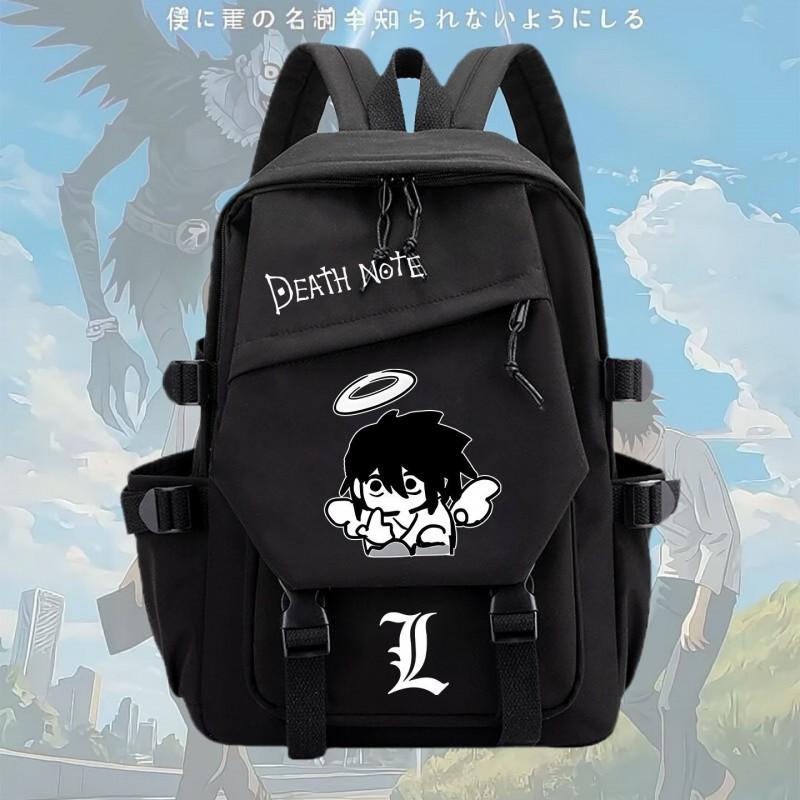 Anime Notebook L Light Yagami Cosplay School Backpack Teens Unisex Large Capacity Nylon Daily Use