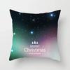 Merry Christmas Santa Elk Print Pattern Cushion Cover Home Living Room Sofa Decoration Square Polyester Pillow