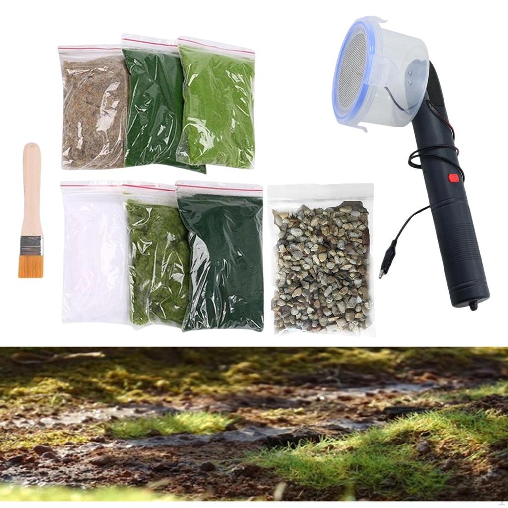 Elektrostatický flockovací stroj Statická tráva DIY Landscape Přenosný pro terénní úpravy