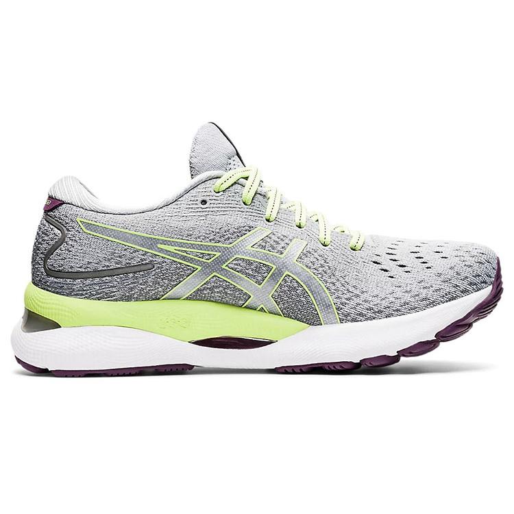 New Asics Gel Nimbus 24 'Piedmont Grey Lime Green' Women's 1012B201-020