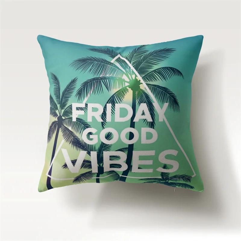 Summer Beach Sunset Landscape Pillowcase 45x45cm Sofa Chair Bedside Car Cushion Cover Bedroom Room Living  Home Decor
