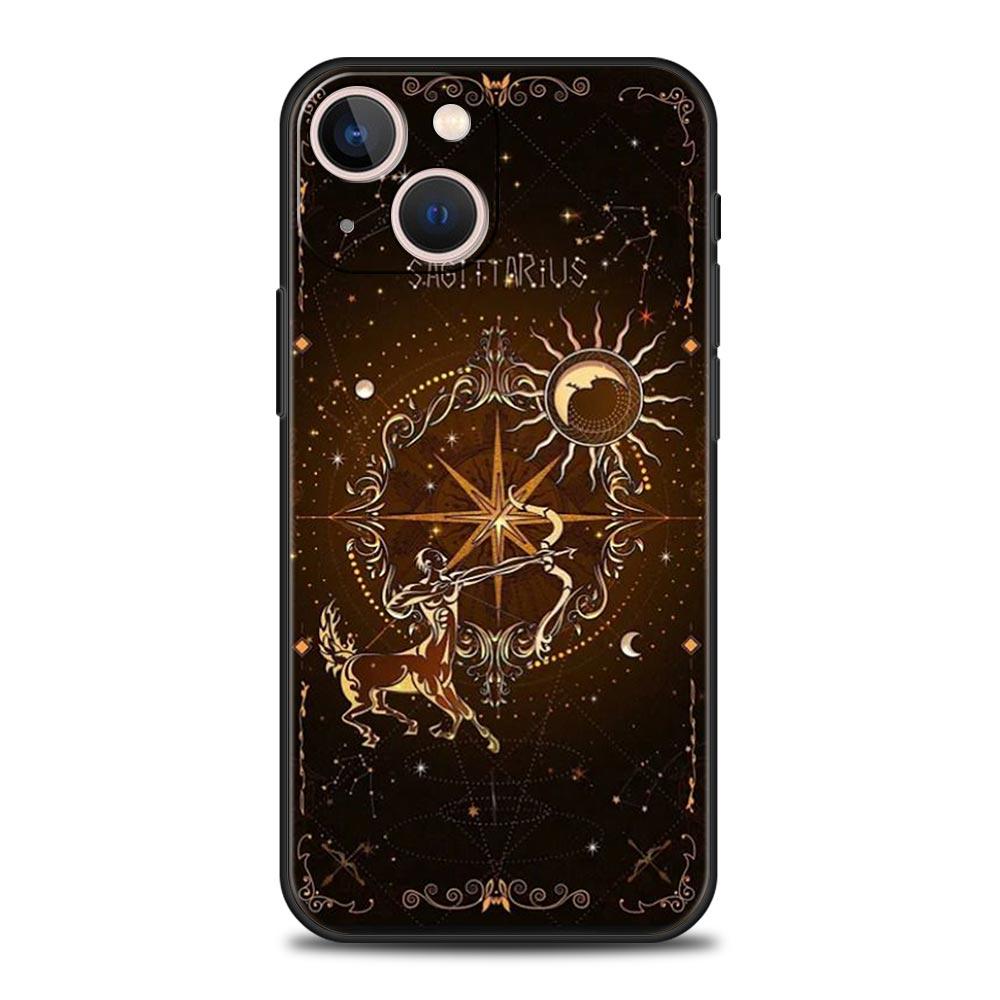 Constellation Phone Case For iPhone 17 16 15 Pro Max 11 12 13 14 7 8 Plus SE 2020 X XR XS Cover Soft Black