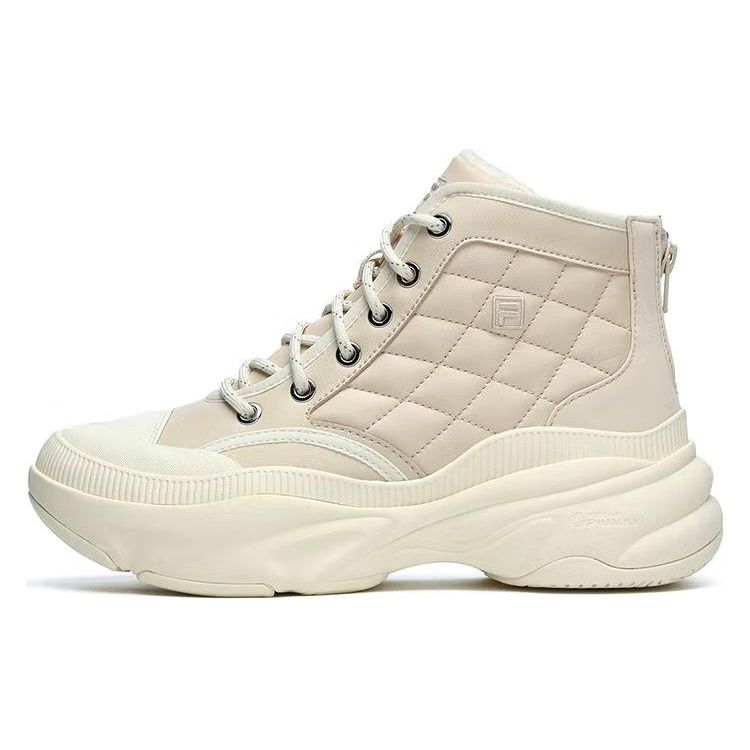 FILA Bread Mid Comfortable Wear-Resistant Casual Shoes Women Sneakers Cassava F12W241119FTP