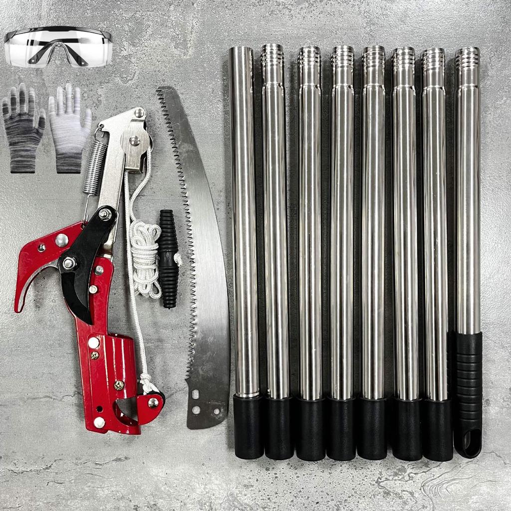 High-Altitude Garden Pruner & Saw: Dual-Use Pulley System with Pull Rope for Easy Pruning
