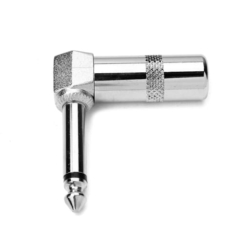 YERECDIL 6.35mm Jack Mono Microphone L-Shaped Audio Adapter Connector Replacement for Stringed Instruments Accessories