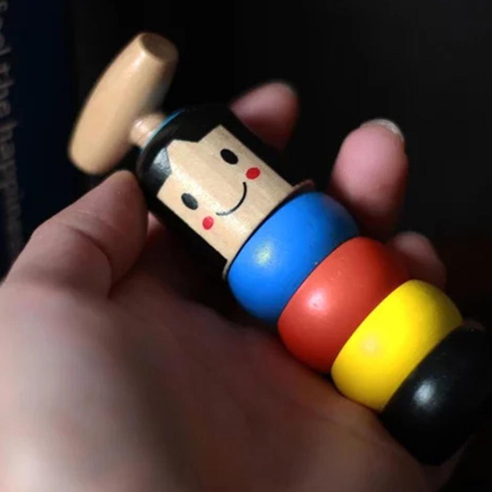 1 Set Immortal Unbreakable Wooden Man Toy Tricks Close Up Stage Props Fun Toy Gift