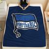 1PC Hertha BSC Patterned Flannel Blanket Suitable For All Seasons for Home Decor Warmth and Comfort Gifts Holiday Present