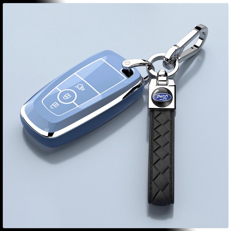 Ford Escort Key Case with Diamond Platinum Decoration for Men & Women, 2021 Model