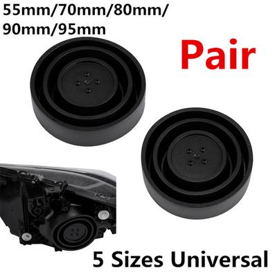2Pc Universal Car Led Headlight Seal Cap Dust Cover Rubber 55Mm/70Mm/80Mm/90Mm/95Mm