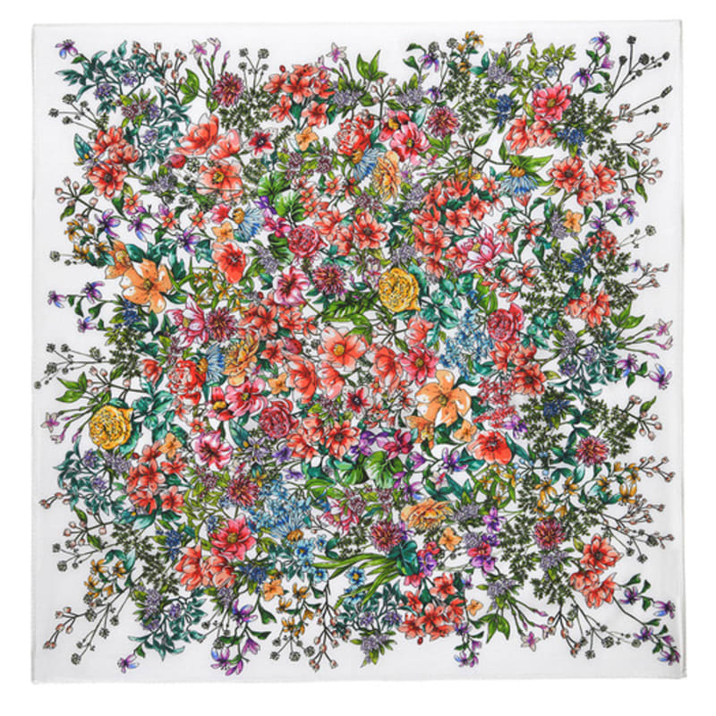 DOYOUKNOWMC ALL SEASON Flower Garden Green Petite Scarf