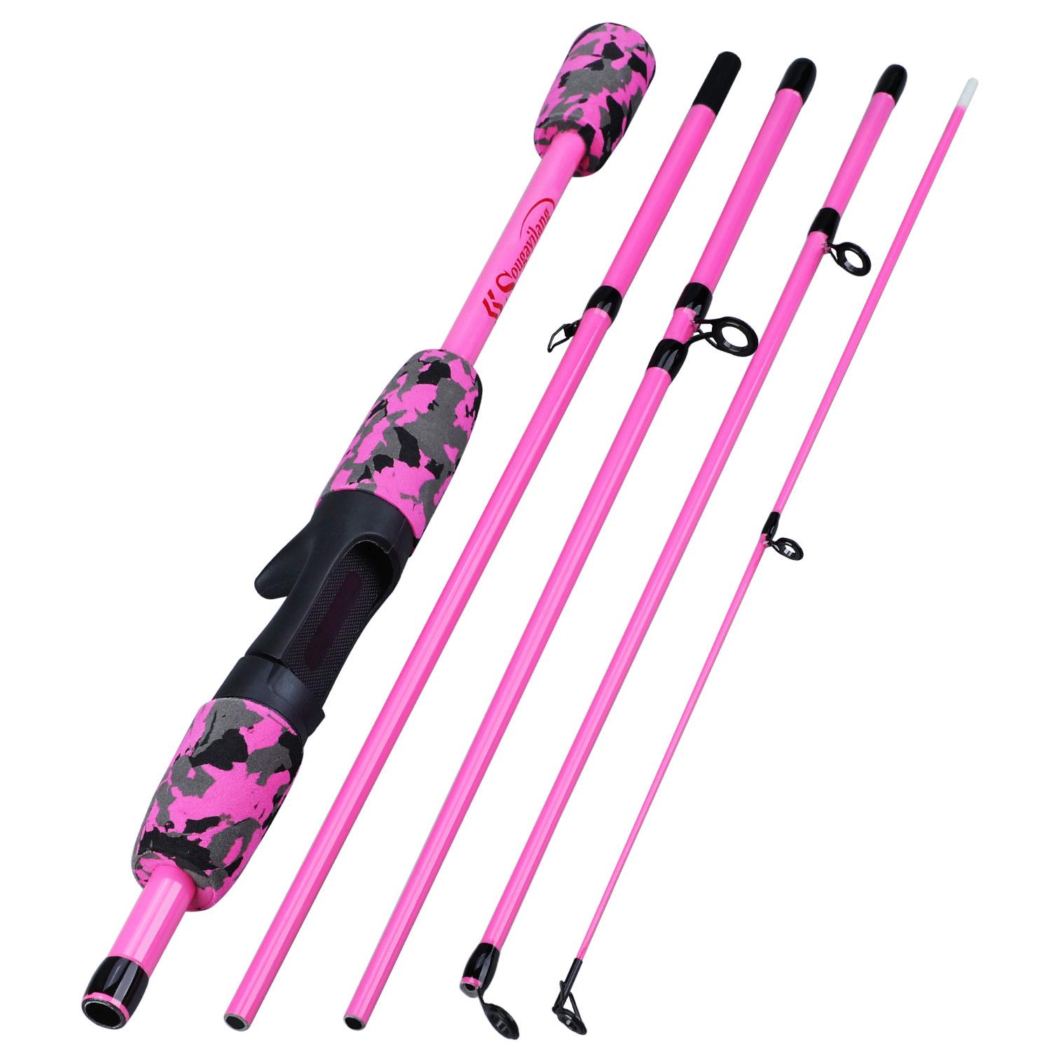 

Sougayilang Fishing Rods 5.5FT Spinning Casting Fishing Pole 5 Sections Portable Travel Fishing Rods Casting Rod 5.5FT