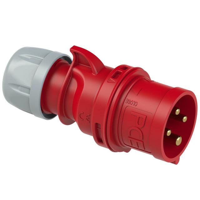 Přenosná napájecí zástrčka pro kabel 16A 4P 400V 6H Ip44