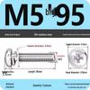304 Stainless Steel Phillips Round Head Screw with Flat Washer M3/M4/M5/M6