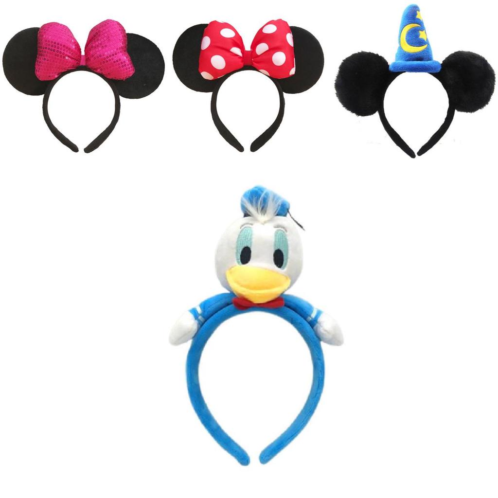Handmade Cartoon Minnie Mickey Ear Headband Sparkly Animal Rabbit Hairpiece For Adults And Kids