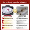 White Melamine Imitation Porcelain Plates: Commercial Round Flat Resin Tableware for Restaurants, Shallow Cold Dish or Rice Bowl Plates.