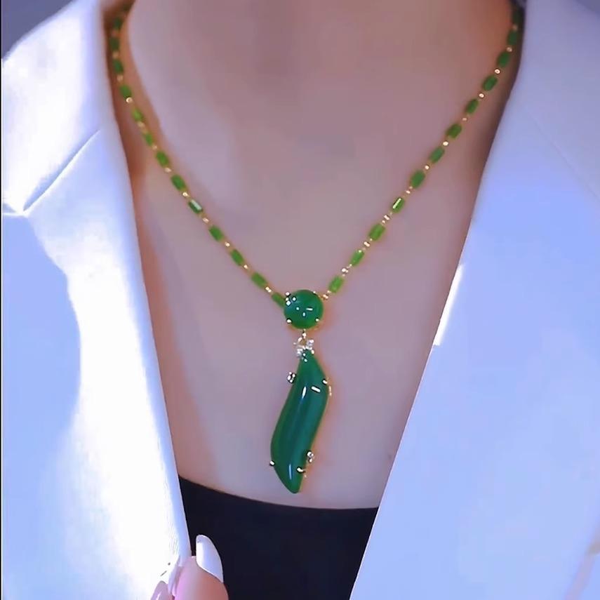 Design Beauty Waist Bamboo Necklace Temperament Fashion High Sense Sweater Chain Women