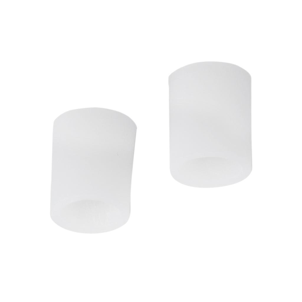 2 Pieces Open Silicone Toe Tube - Sleeves Corn Pad Protectors for Cushions Corns, Blisters,