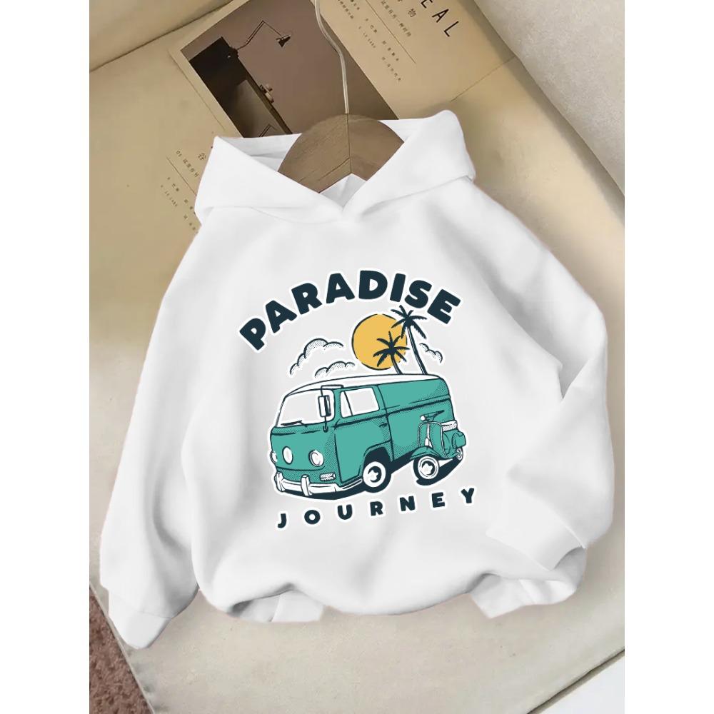 A Casual And Fashionable Hooded Sweatshirt With Cartoon Printed Patterns For Boys In Autumn