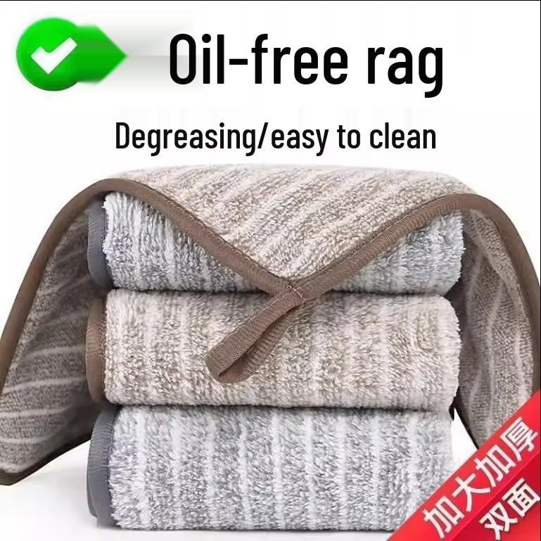 Newcomer: 6-Piece Bamboo Charcoal Dishcloth Set - Non-Stick, Oil-Resistant, Thick, and Absorbent.