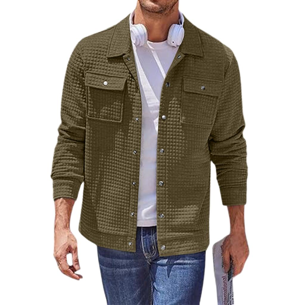Men's Relaxed-Fit Casual Jacket Long-Sleeve Outerwear
