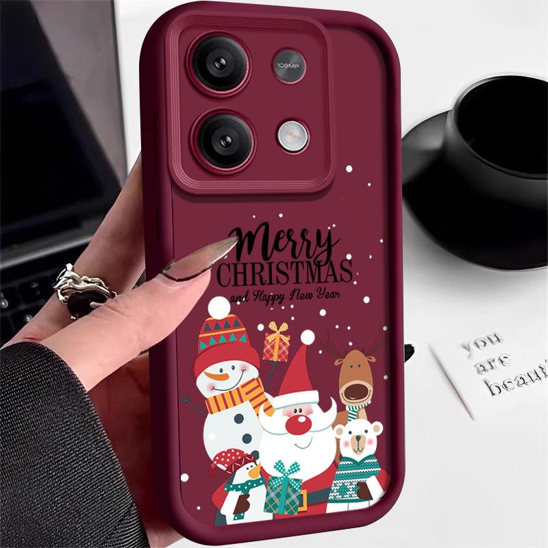 Merry Christmas Phone Case For Xiaomi Redmi Note 14 13 12 Pro Note 13 14 Pro Plus 5G 13 13C 4G 11 10 Pro Soft Silicone TPU Cover