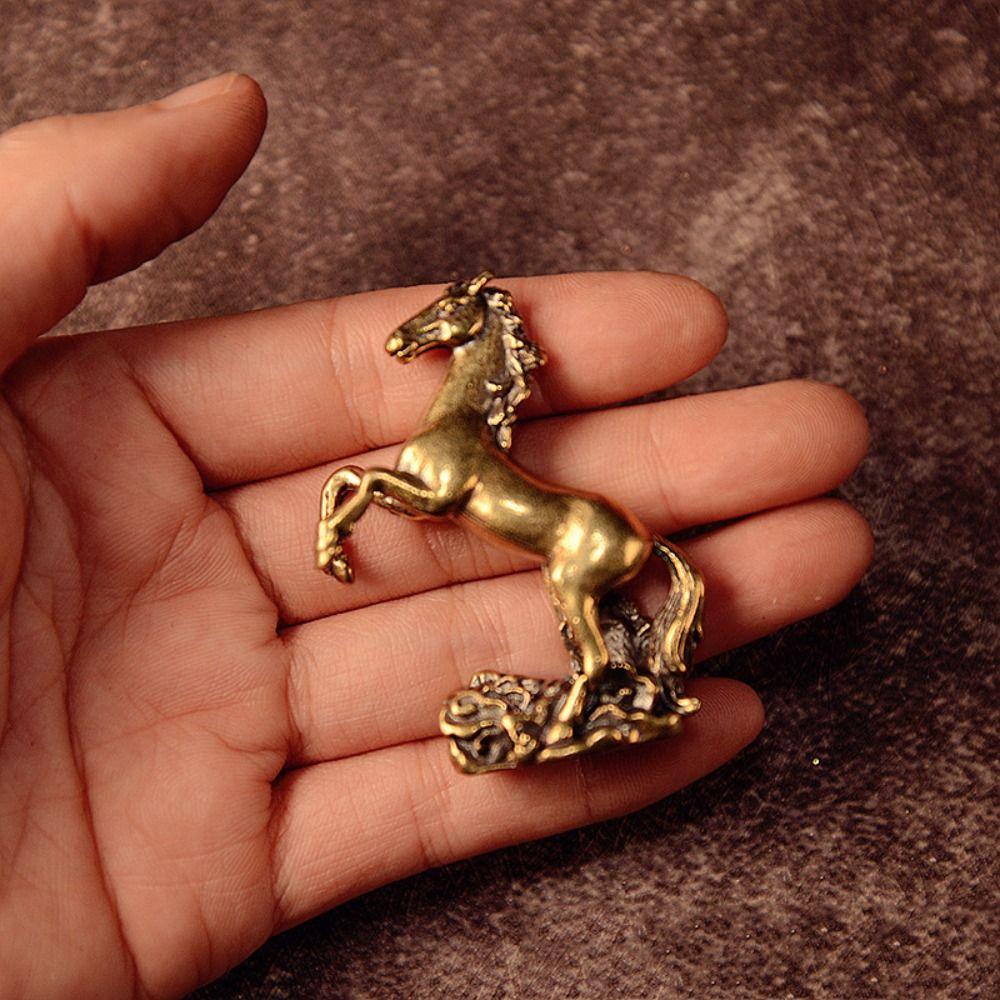 Clean Desktop Decor Animals Sculpture Zodiac Horse Statue Feng Shui Ornaments Small Horse Ornaments