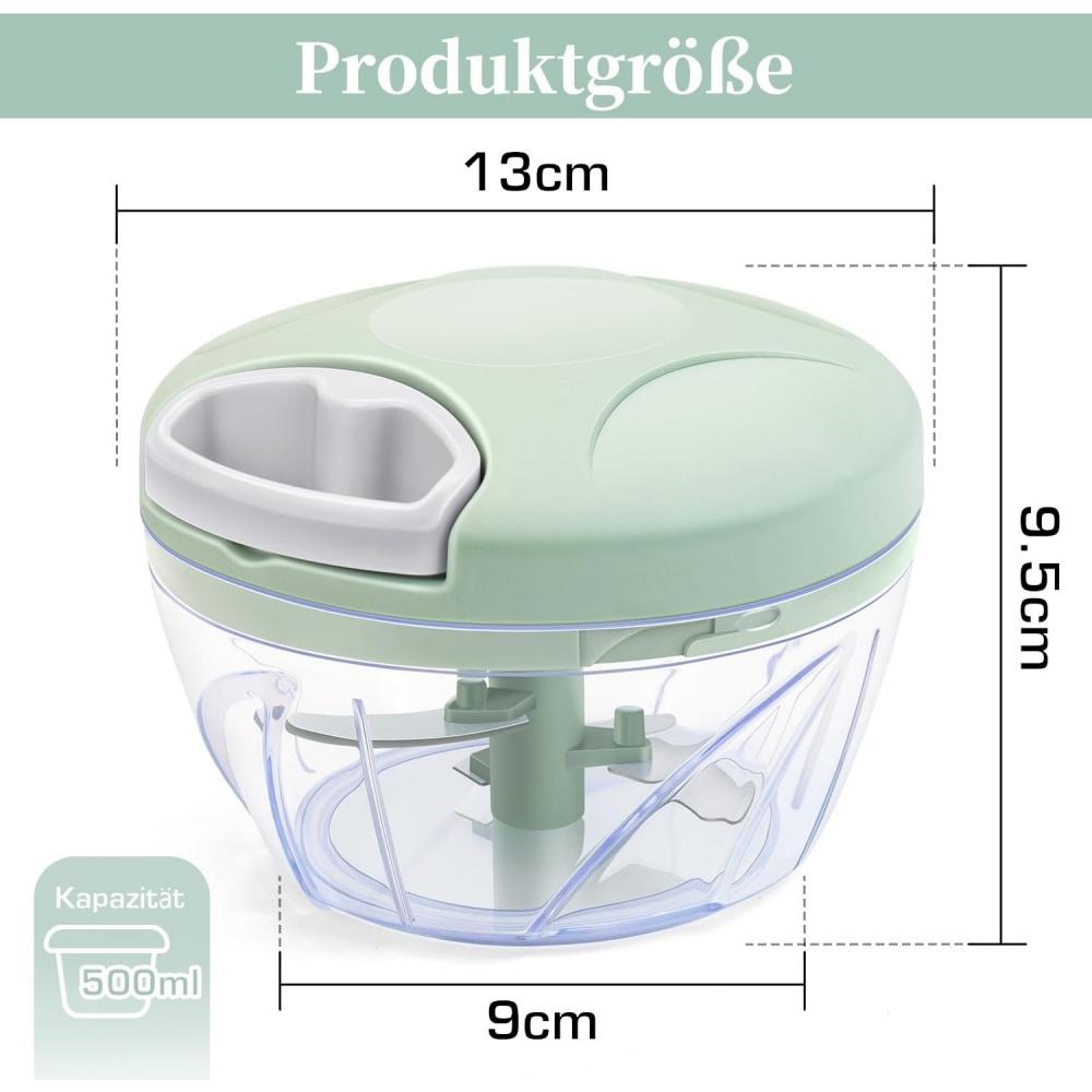 1 Stück 500ML Haushalt Küche Knoblauchhacker Püriert Handgezogen Fleischwolf Multifunktionales Gemüse