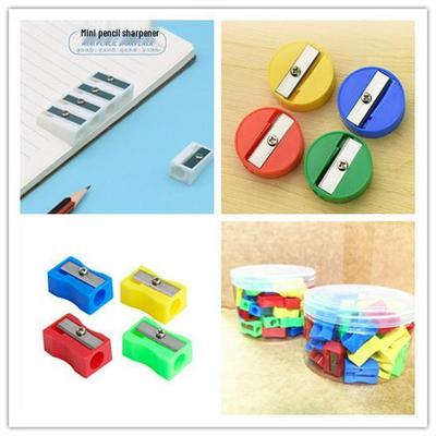 Round White Transparent Mini Rotating Pencil Sharpener - Children's Gift