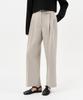Laneonkyulleoseu Belt Detail Pintuck Wide Pants_Melange Beige