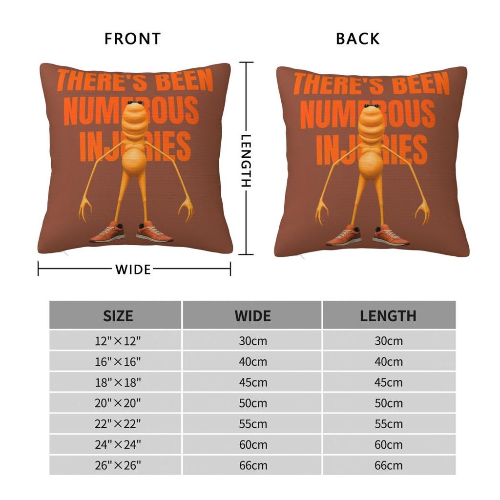 Marcus The Worm 70S Square Pillow Cases Cushion Covers Awesome Zipper Decor Throw Pillow Case Cover For Bed 45*45Cm