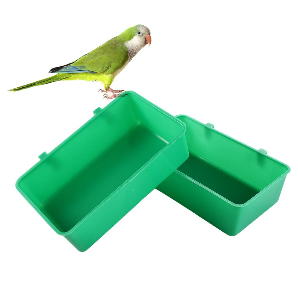 Parakeet Food Bowl Feeder Bird Food Box Pet Bird Bowl Parrot Bath Basin Parakeet Food Dispenser