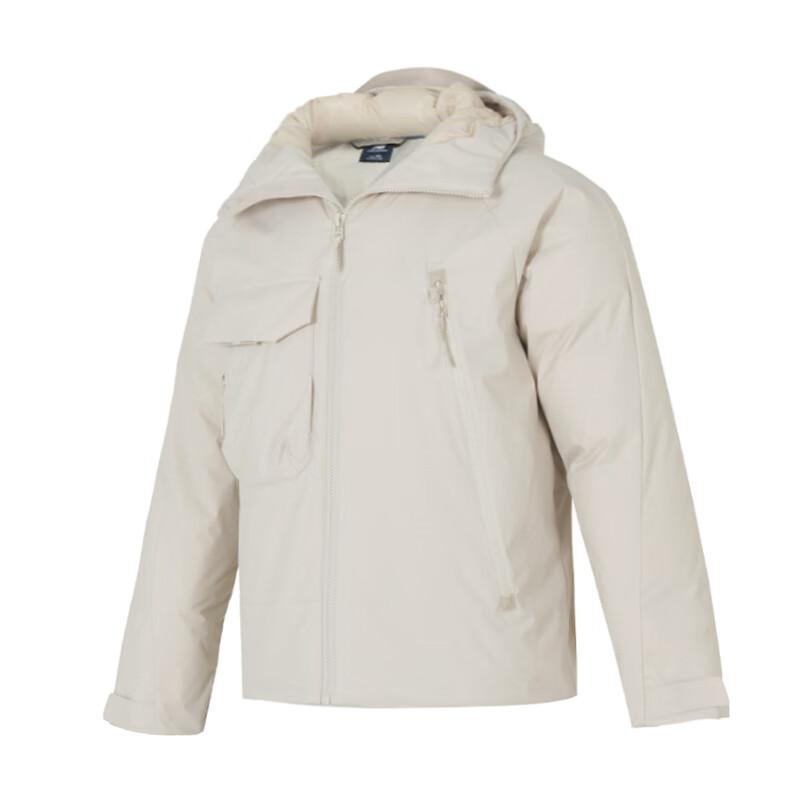 New Balance Down Jackets Men s Ecru Hooded Moderate AMJ54300-TWF XL