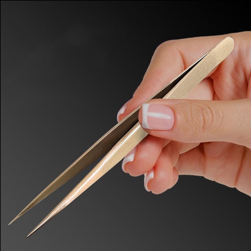 Brass Fine Tip Tweezer with Anti Magnetic & not Slip Features Stable Tweezer Tool for Precisions Watch Parts Handling