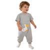 Kleinkind Baby Anpassbarer Strampler Kurzarm Reißverschluss Schrittröhre Zugang zum Füttern für Jungen Mädchen Kleidung für besondere Bedürfnisse