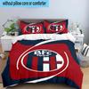 3PCS Football Bologna Bedding Set,Including 1pc Duvet Cover And 2pcs Pillowcases Perfect for Bedroom, Dormitory, Fan Christmas gift