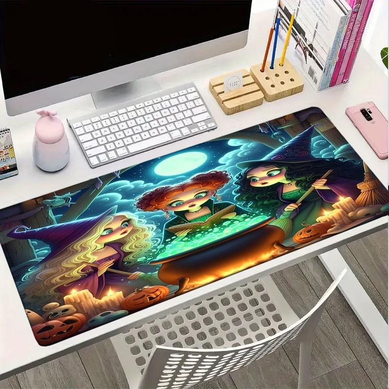 Witch Sisters In The Moonlight Mouse pad, Gaming Mouse Pad, keyboard pad, Desk Decor for computer notebook Fan Gift Birthday Gift