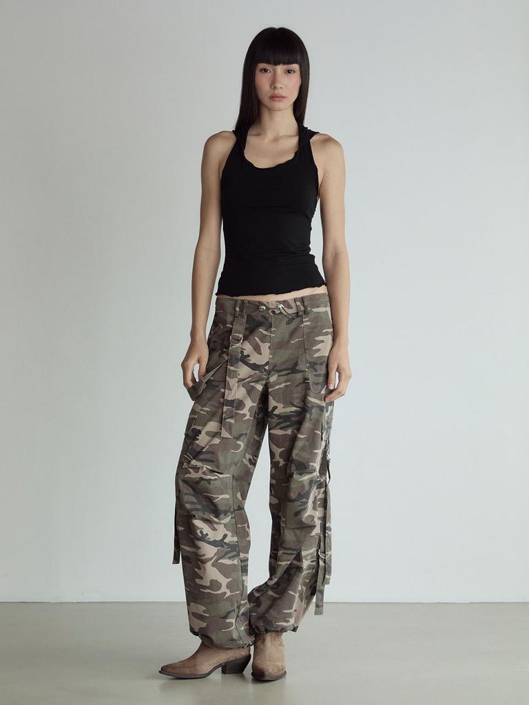 VISUS Hood Sleeveless Top_Black