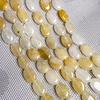 Hand-Painted Natural Gemstone Oval Beads for DIY Jewelry Necklaces & Bracelets