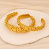 Cross Light Luxury Zircon Open Cuff Bracelet in Titanium Steel with 18K Gold - C-Shaped, High-End, Colorfast Design