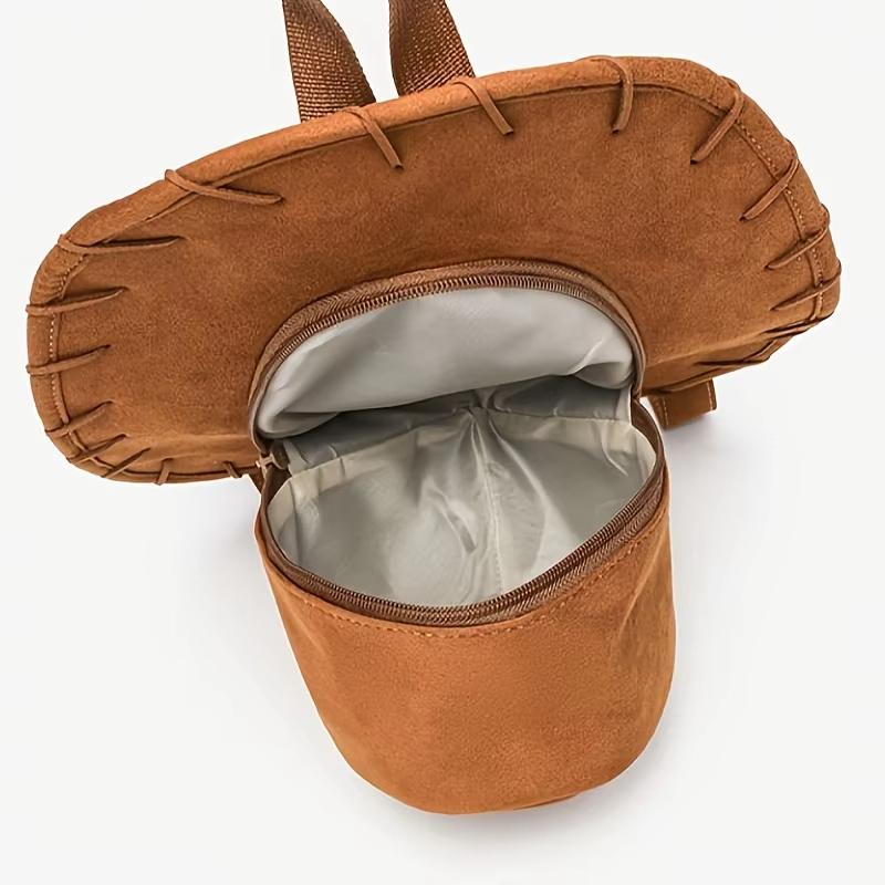 MINISO Cartoon Toy Story Woody Hat Backpack Cute Large Capacity Travel Backpack Cow Print Straps Unisex Backpack Travel