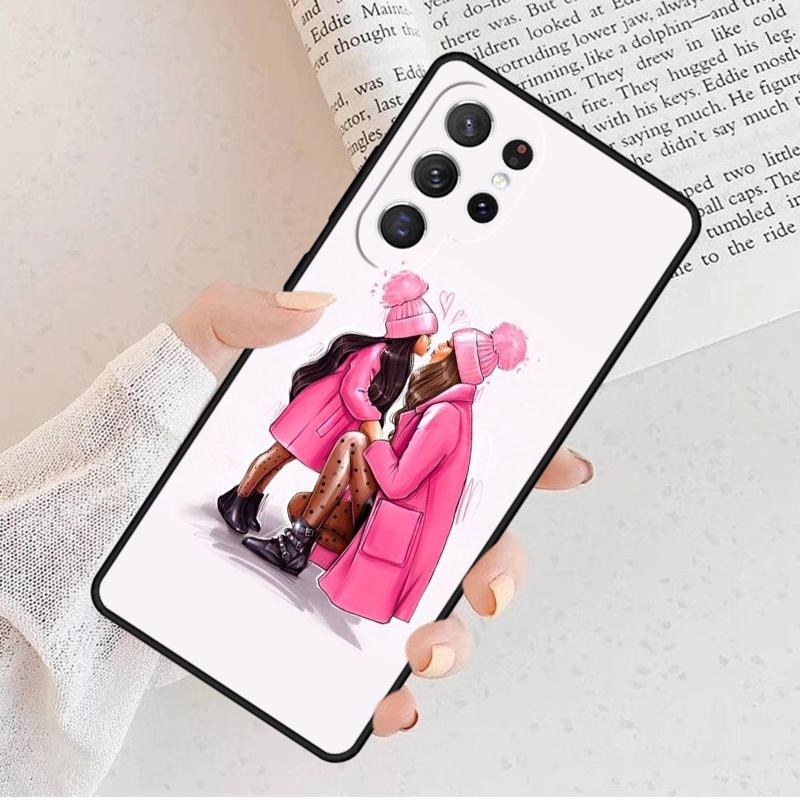 Baby Mom Girl Phone Case For Samsung Galaxy S25 S23 S30 S8 S21 S20 FE S24 S22 Note 10 20 Plus Lite Ultra