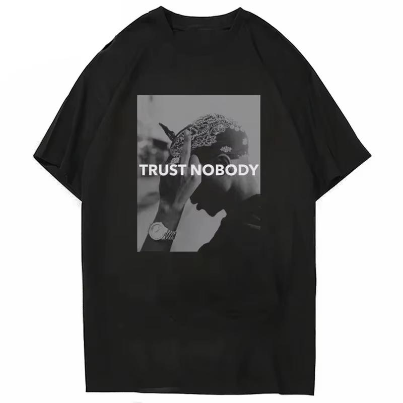 2026 Rapper Tupac 2pac Hip-hop Streetwear T-shirt a Manica Larga Moda Estiva Uomo Donna Bambino T-shirt in Cotone Maglietta a Manica Corta