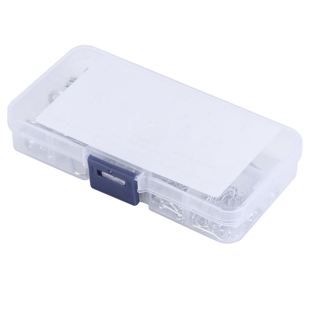 100 Stück R Splinte Traktor Stiftklemmen mit Kunststoffbox Sortimentskasten Befestigungsklammer Set