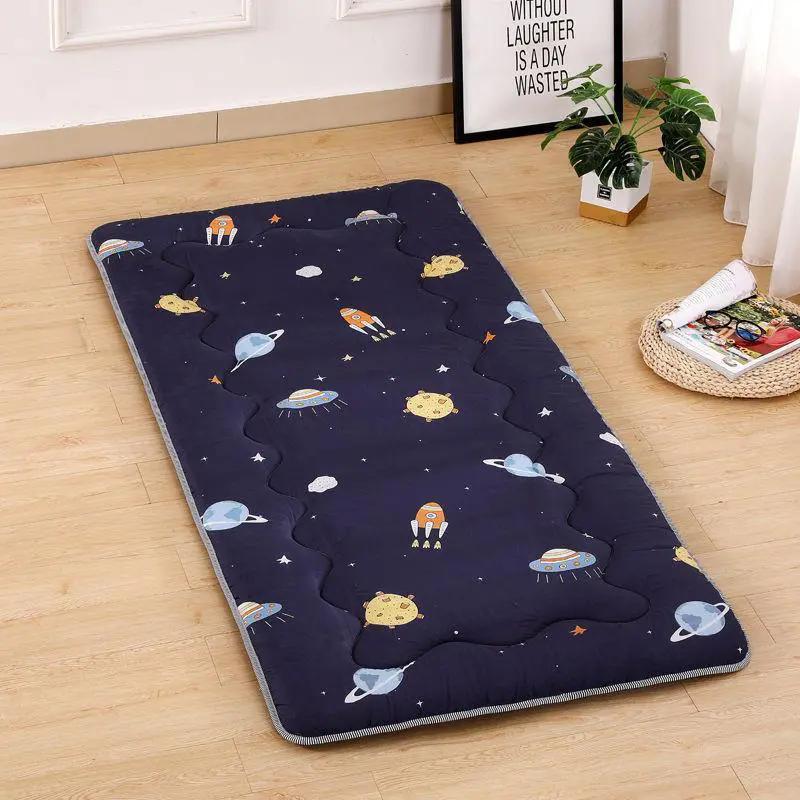 WTEMPO Large Size Soft Home Bed Hotel Tatami Printed Foldable Mattress Cushion Thick Warm Student Dormitory Mattress Back-to-school Season Mattress