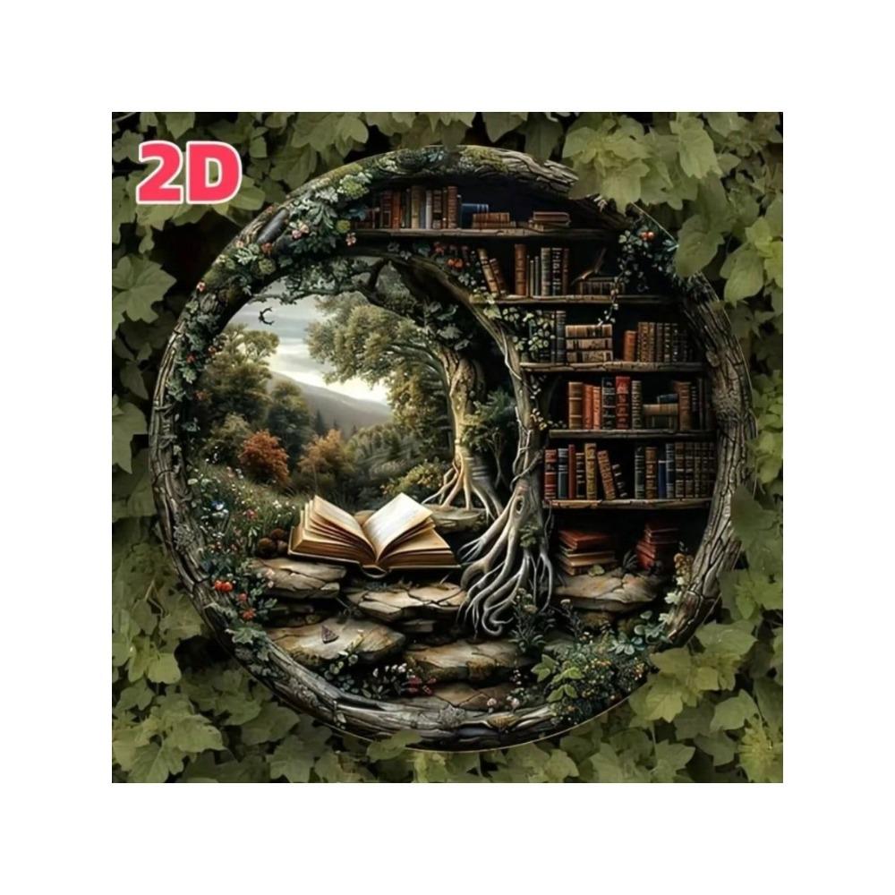 Psychedelic Forest Mystical Metal Wall Art Home Decor Tin Sign