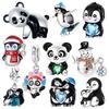 Charms Copper Black White Panda Penguin Beads Dangle Pendant Fit Bangle Bracelet Necklace Diy Jewelry