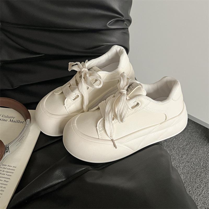 

парусиновые туфли женские туфли на платформе весна дышащая ниша 2025 новая корейская версия универсальные маленькие белые туфли толстая подошва туфли студенты 40