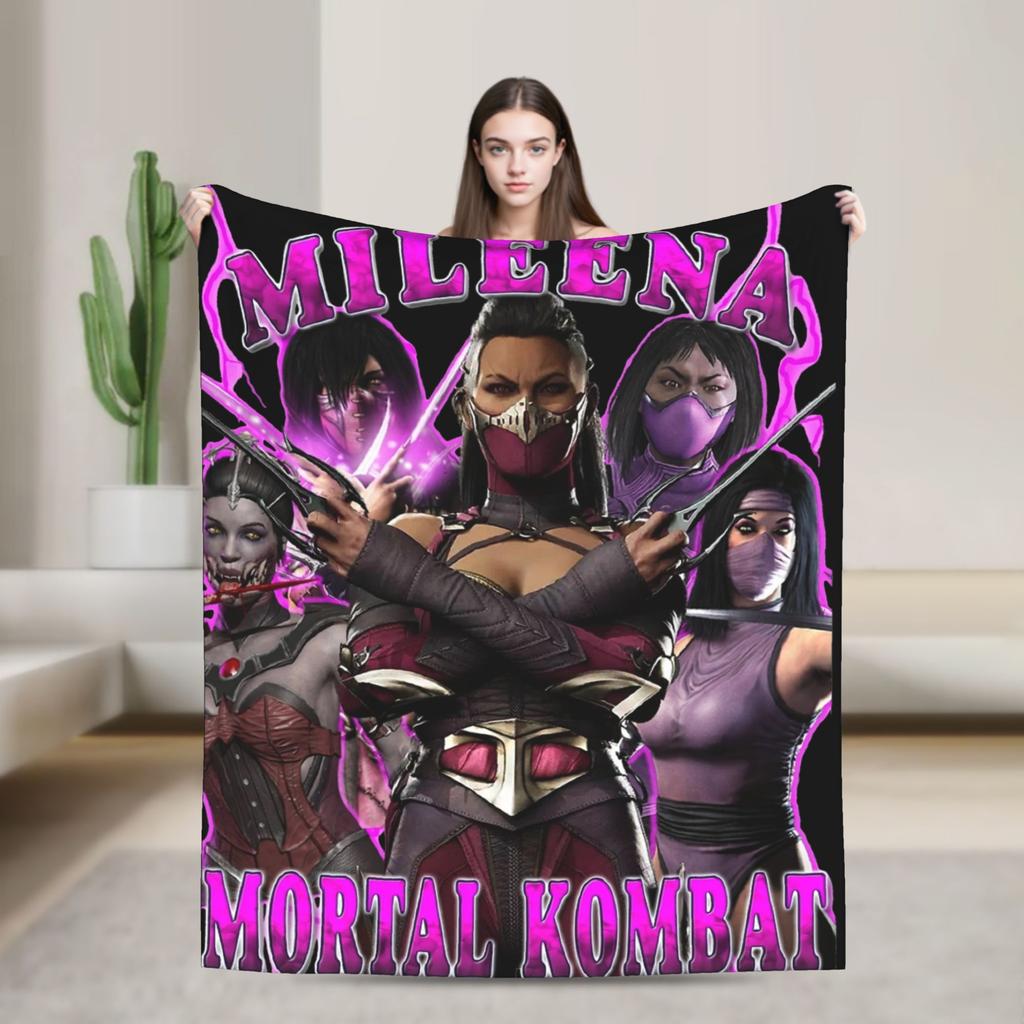 Sub-Zero Mortal Kombat Wool Blankets Fashion Throw Blankets for Home Hotel Sofa 200x150cm Plush Thin Quilt