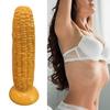 Silicone Suction Cup Corn Dildo for Women, Realistic Soft Fake Phallus with Strong Suction Base, Adult Toy for Solo Play