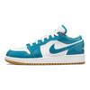 נעלי סניקרס לילדים Air Jordan 1 Low SE GS ברצלונה לבן סייבר-טורקיז DM0589-400